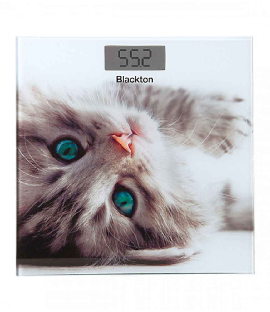 Весы электронные напольные Blackton Bt BS1012 Котенок (180кг), белый — Фото 1