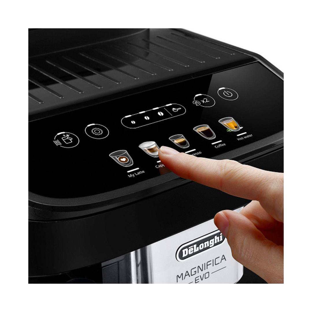 Кофемашина DeLonghi Magnifica Evo ECAM290.61.B (кофе зерновой, молотый/ 1450 Вт/ 1.8 л/ автоматический капучинатор/ 4 напитка)
