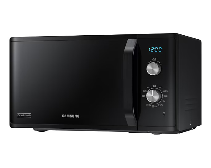 Микроволновая печь Samsung MG23K3614AK (23 л, 800 Вт, переключатели поворотный механизм, гриль, дисплей, черный)