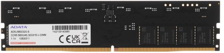 Память DDR5 32Gb 5600MHz ADATA AD5U560032G-S — Фото 1