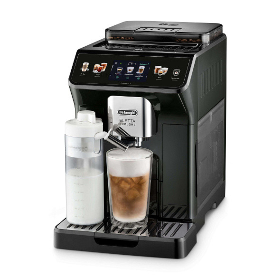 Кофемашина DeLonghi Eletta Explore ECAM450.65.G (кофе зерновой, молотый/ 1450 Вт/ 1.8 л/ автоматический капучинатор/ 11 напитков)