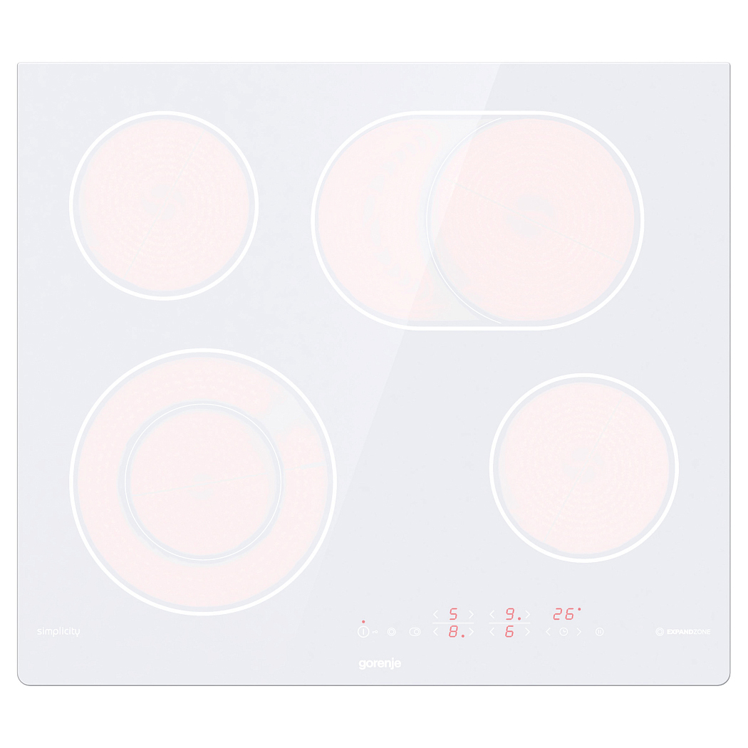 Поверхность электрическая Gorenje ECT643SYW (Simplicity 2.1 / белый / стеклокерамика / Staywarm)