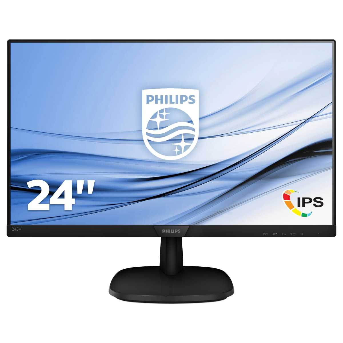 Монитор 24" Philips 243V7QDSB IPS/1920x1080/4мс/250 cd/m2/HDMI/VGA/DVI-D/75 Гц