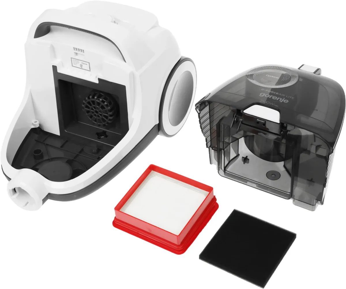 Пылесос Gorenje VC2101GALWCY (2100/300Вт, контейнер 3,3л, белый)-6