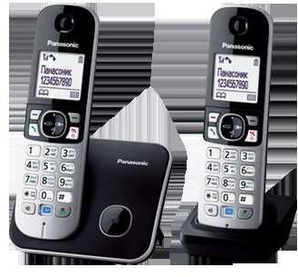 Телефон Panasonic KX-TG6812RUB 2 трубки — Фото 1