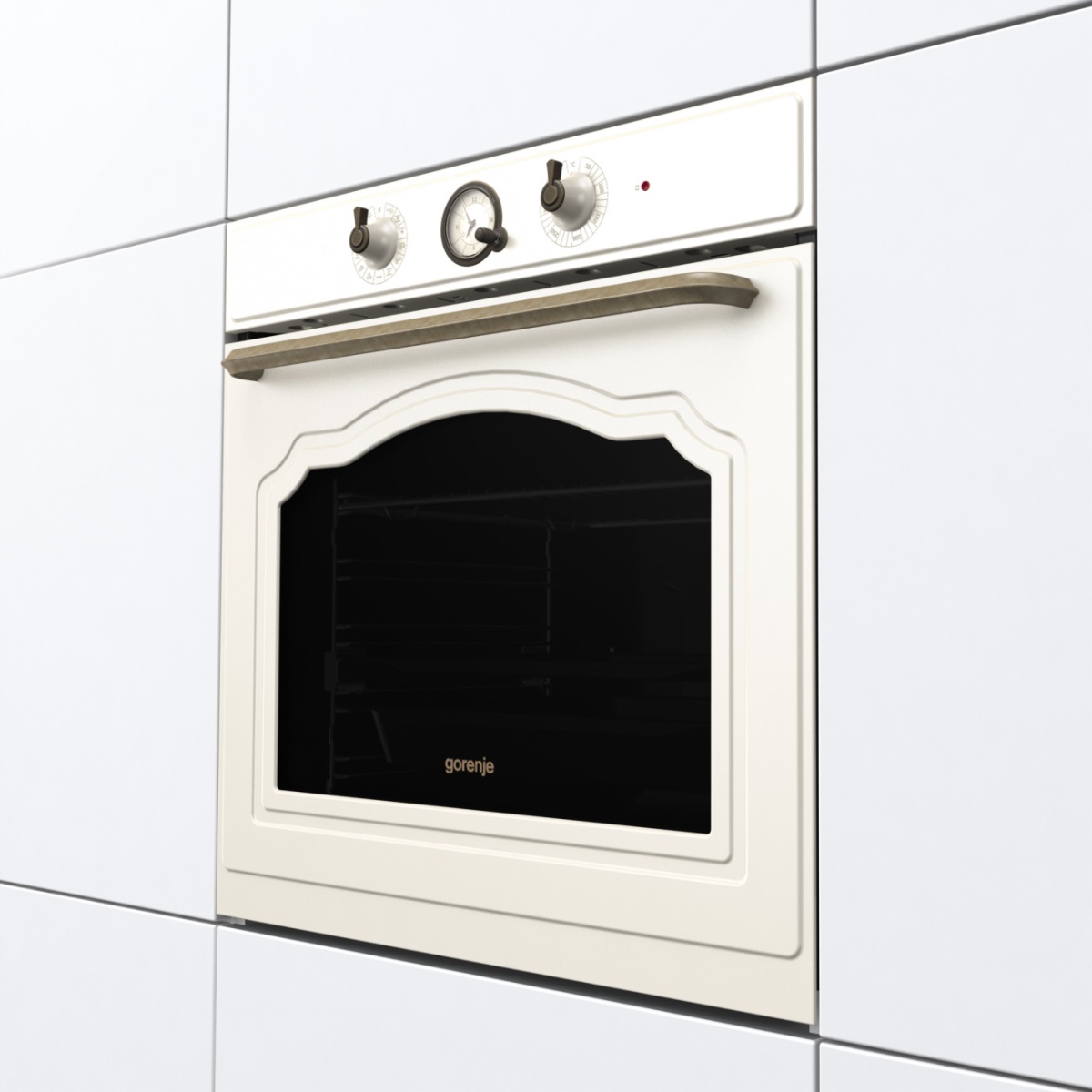 Духовой шкаф Gorenje BOS67372CLI (Classico / 77 л / до 300 °C / Бежевый, эмаль / AquaClean / PerfectGrill / телескоп. напр. (x1) / А)