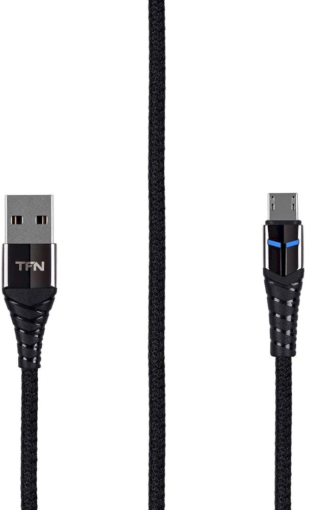 Кабель TFN KNIGHT micro-USB - USB, 1м, Черный