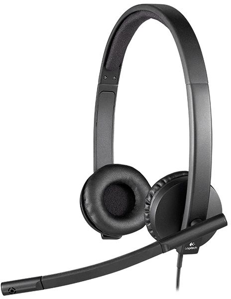 Наушники с микрофоном Logitech H570e Mono USB (981-000571), чёрный