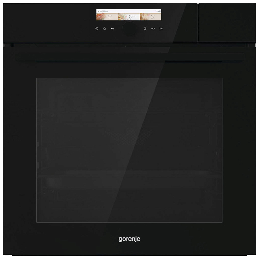 Духовой шкаф с функцией пароварки Gorenje BCS798S24BG (Superior / Чёрная / SilverMatte / ProCook / AutoRoast / AquaClean / StayWarm / телескоп)-0