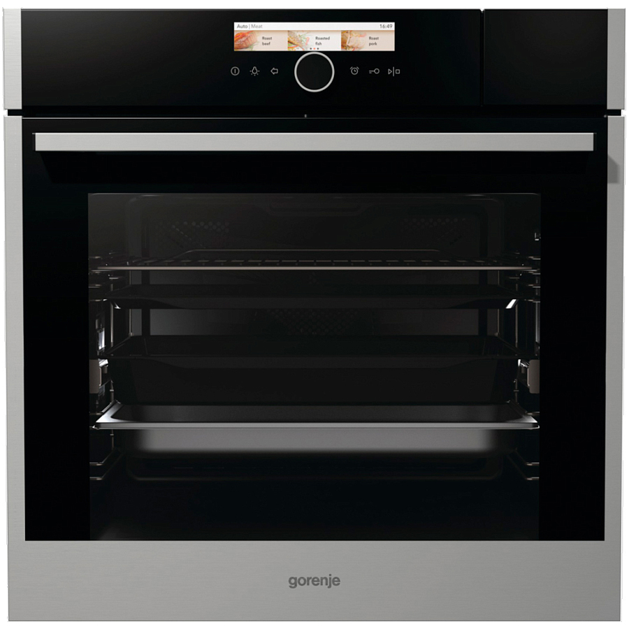 Духовой шкаф с функцией пароварки Gorenje BCS798S24X (Superior / Нерж. / SilverMatte / ProCook / AutoRoast / AquaClean / StayWarm / телескоп)