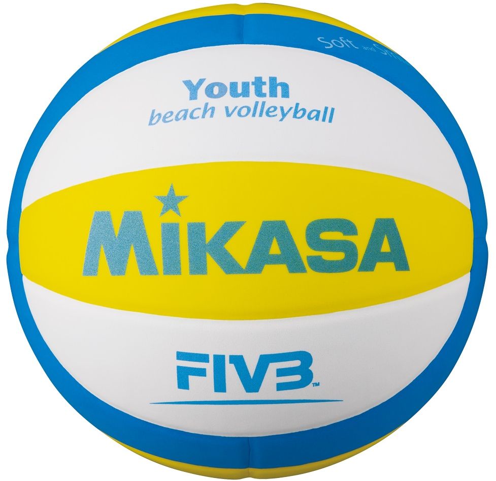 Мяч волейбольный Mikasa SBV пляжный, желтый, синий — Фото 1
