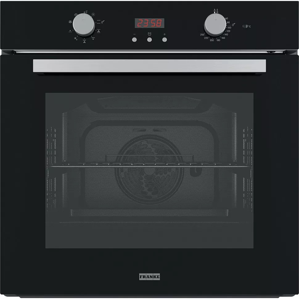 Духовой шкаф Franke FSL 86 H BK (71 л / до 250°C / чёрное стекло / Боковые напр. / AquaClean / SoftClose / A)