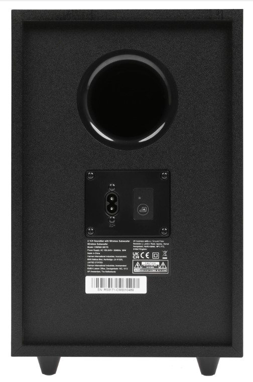 Саундбар JBL Cinema SB170 2.1-канальная звуковая панель с беспроводным сабвуфером, мощность 220 Вт