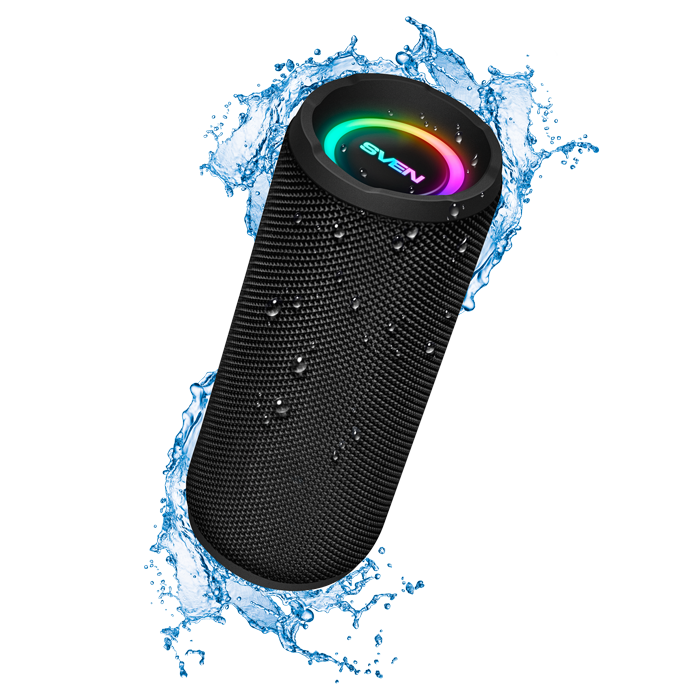 Беспроводная портативная колонка SVEN PS-160 / 12W / TWS / microSD / USB / FM / Bluetooth / Батарея 1200 mAh/ Чёрный / материал – пластик