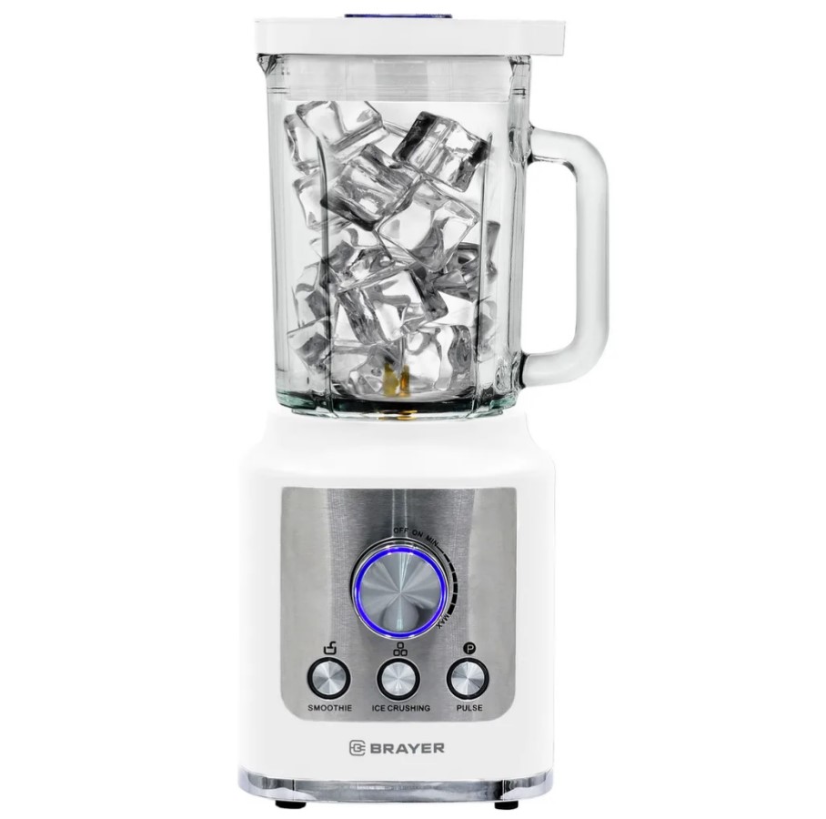 Блендер стационарный Brayer BR1200WH (1800 Вт/ скоростей 2/ 1800 мл / материал чаши - стекло)-0