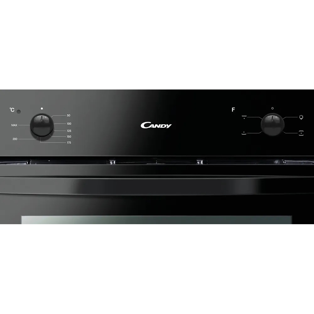 Духовой шкаф Candy FCS100N (Smart / 71 л / до 245 °C / Чёрный, эмаль / Гриль / Рельефные направляющие / A)-1