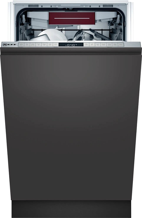 Машина посудомоечная встраиваемая 45 см Neff S855EMX16E (10 комплектов / 3 полки / расход воды - 9,5 л / TimeLight / Home Connect / А)