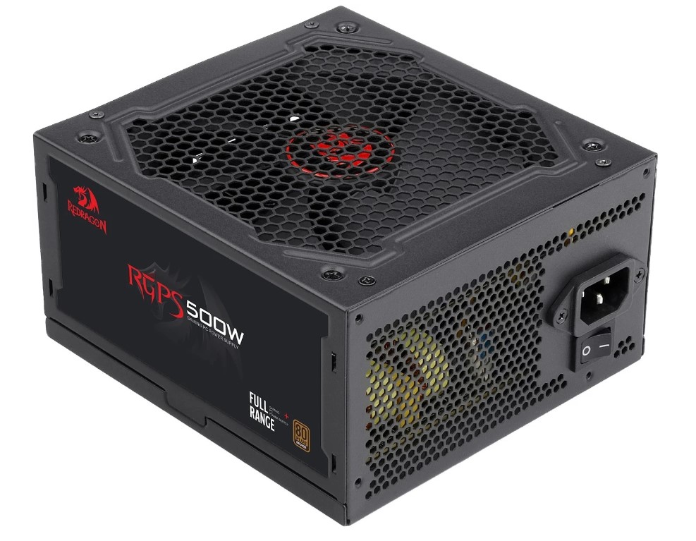 Блок питания Redragon RGPS-500W 500W 80+ Bronze (1х20+4;2х4+4;2х6+2) 140mm fan