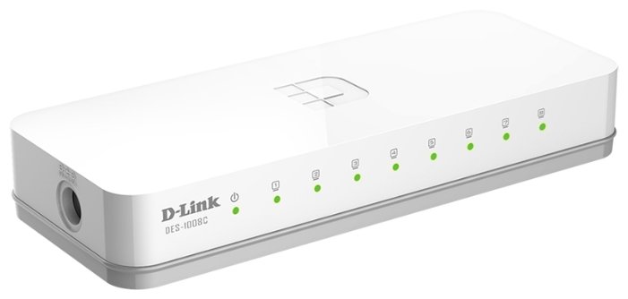 Коммутатор D-LINK DES-1008C Неуправляемый коммутатор с 8 портами 10/100Base-TX