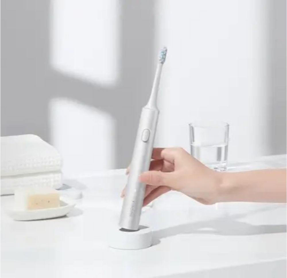 Зубная щетка Xiaomi Electric Toothbrush T302, белая (BHR7595GL), серебристый — Фото 7