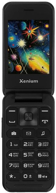 Телефон мобильный Xenium X680, темно-серый, чёрный