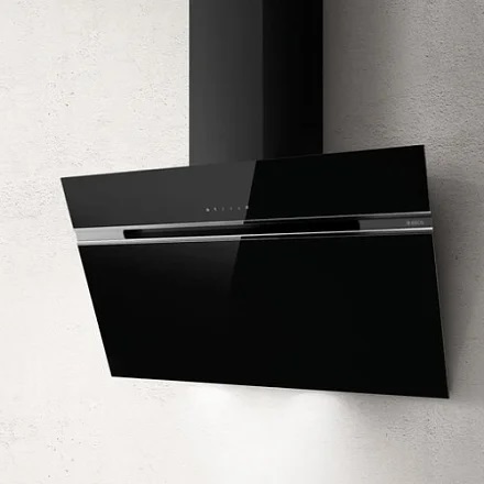 Вытяжка наклонная Elica Stripe BL/A/90/LX (1200 м³/ч / 265 Вт / LED освещение 2x2.5 Вт / ширина - 89.8 см / чёрное стекло)-0