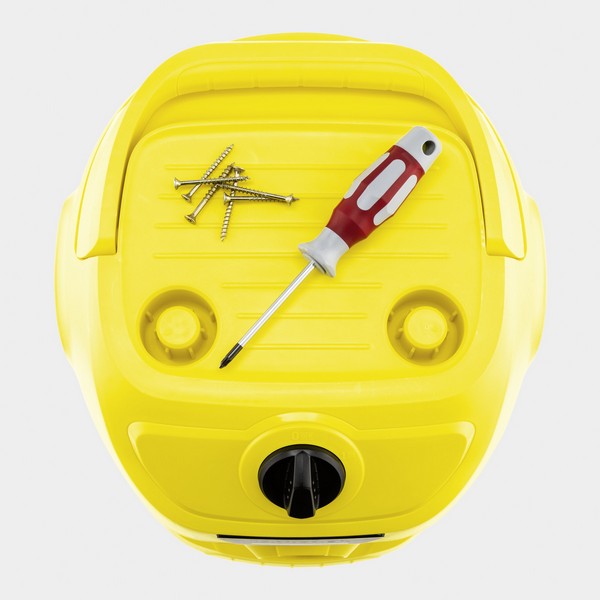 Пылесос Karcher WD 2 Plus V-12/4/18 1.628-000.0 (1000 Вт, мусоросборник 12 л, влажная уборка, желтый)