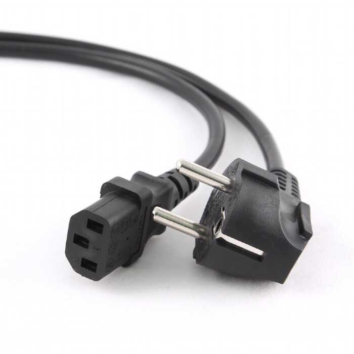 Кабель питания CEE 7/7 - IEC 320 C13 GEMBIRD (PC-186W-VDE), для блоков питания, сечение 0.75 кв.мм, ток до 10 А, белый, длина - 1.8 метра