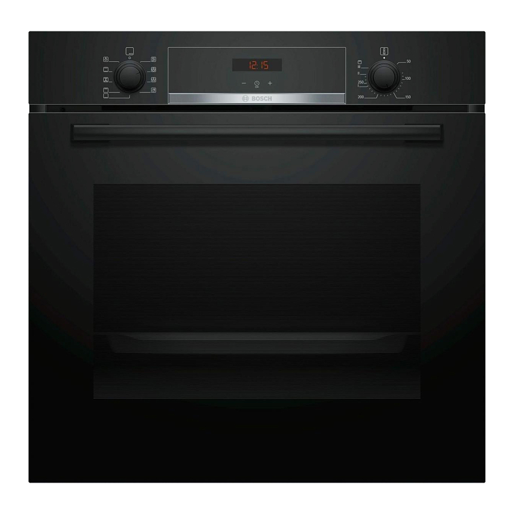 Духовой шкаф Bosch HBA534EB0 (Serie4 / 71 л / до 275 °C / Чёрное стекло / Гриль / съемные направляющие / EcoClean (задняя стенка) / A)