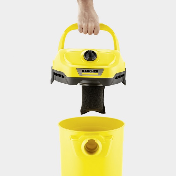 Пылесос Karcher WD 2 Plus V-12/4/18 1.628-000.0 (1000 Вт, мусоросборник 12 л, влажная уборка, желтый)
