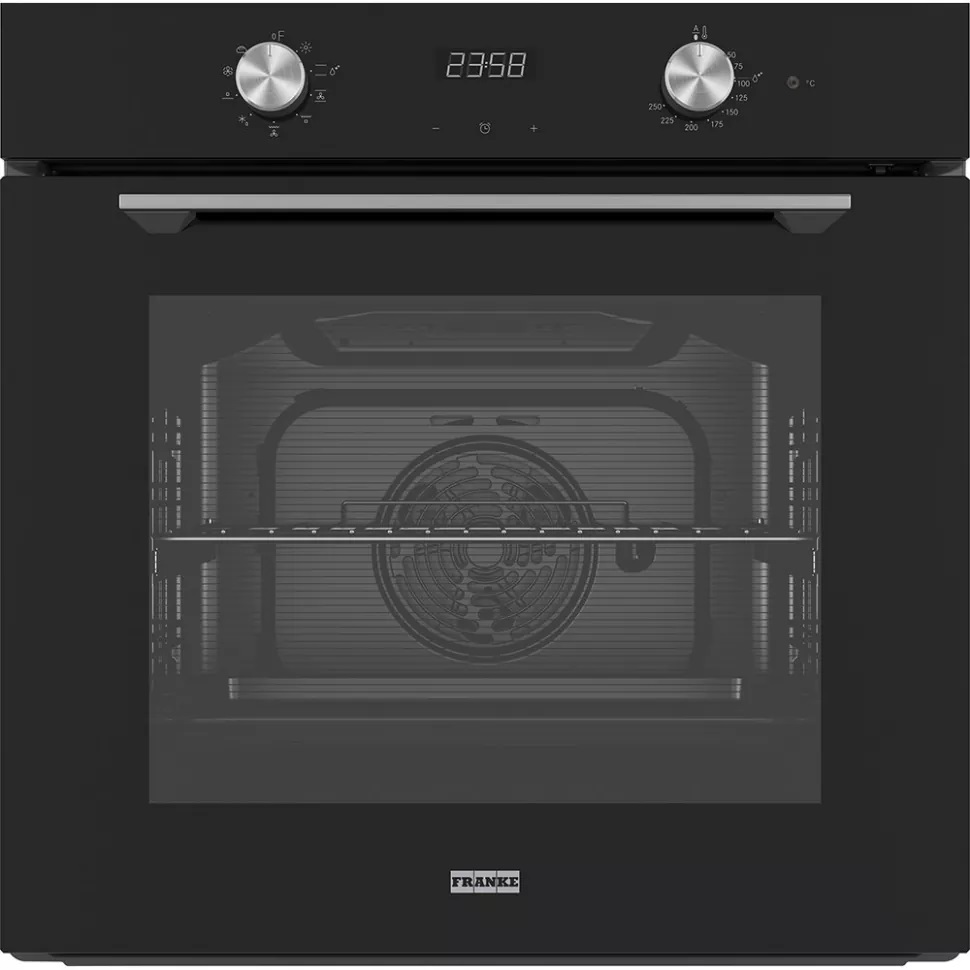Духовой шкаф Franke FMA 86 H BK (71 л / до 250°C / чёрное стекло / Гриль / Боковые напр. / AquaClean / SoftClose / A)