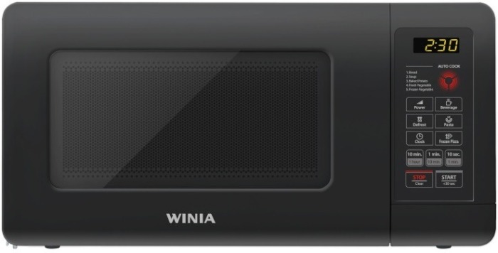 Микроволновая печь Winia KOR 5A0BBW (15 л, 500 Вт, переключатели переключатели сенсор, гриль, дисплей, черный)