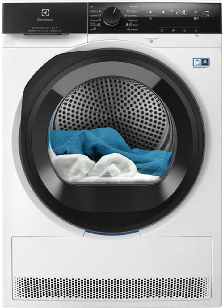 Сушильная машина с тепловым насосом Electrolux EW8D495MC (UltraCare 800 / 63,8см / 9кг / 3DSense / SteamCare / MixCare / Wi-Fi / А+++)