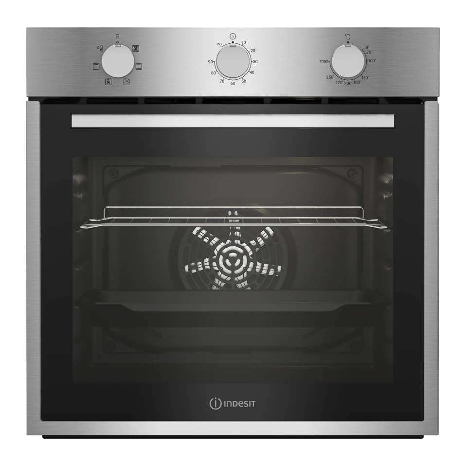 Духовой шкаф Indesit IFE 2630 IX (66 л / до 280 °C / Нерж. сталь / Паровая очистка / Гриль / Съемные направляющие / А)-0