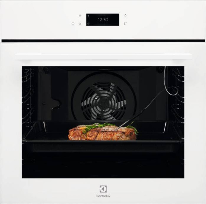 Духовой шкаф Electrolux EOE8P39WV (AssistedCooking 800 / 72 л / до 300°C / Белый, стекло / Пиролиз / телескопич. напр.(x1) / Термозонд / SoftClose)