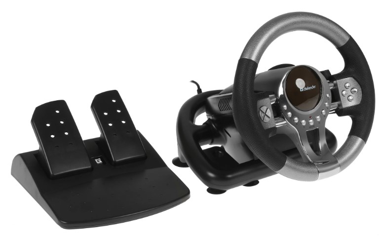 Руль Defender Forsage GTR USB, 12 кнопок, рычаг передач