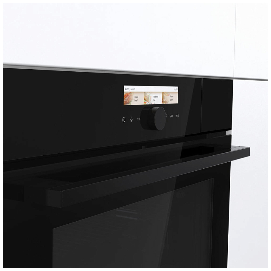 Духовой шкаф с функцией пароварки Gorenje BCS798S24BG (Superior / Чёрная / SilverMatte / ProCook / AutoRoast / AquaClean / StayWarm / телескоп)-3