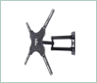 Кронштейн для ТВ Cadena TB-117B-2 чёрный, для 14"-55", наклон 15°, поворот 80°, нагрузка до 35 кг, расстояние до стены 80-460 мм