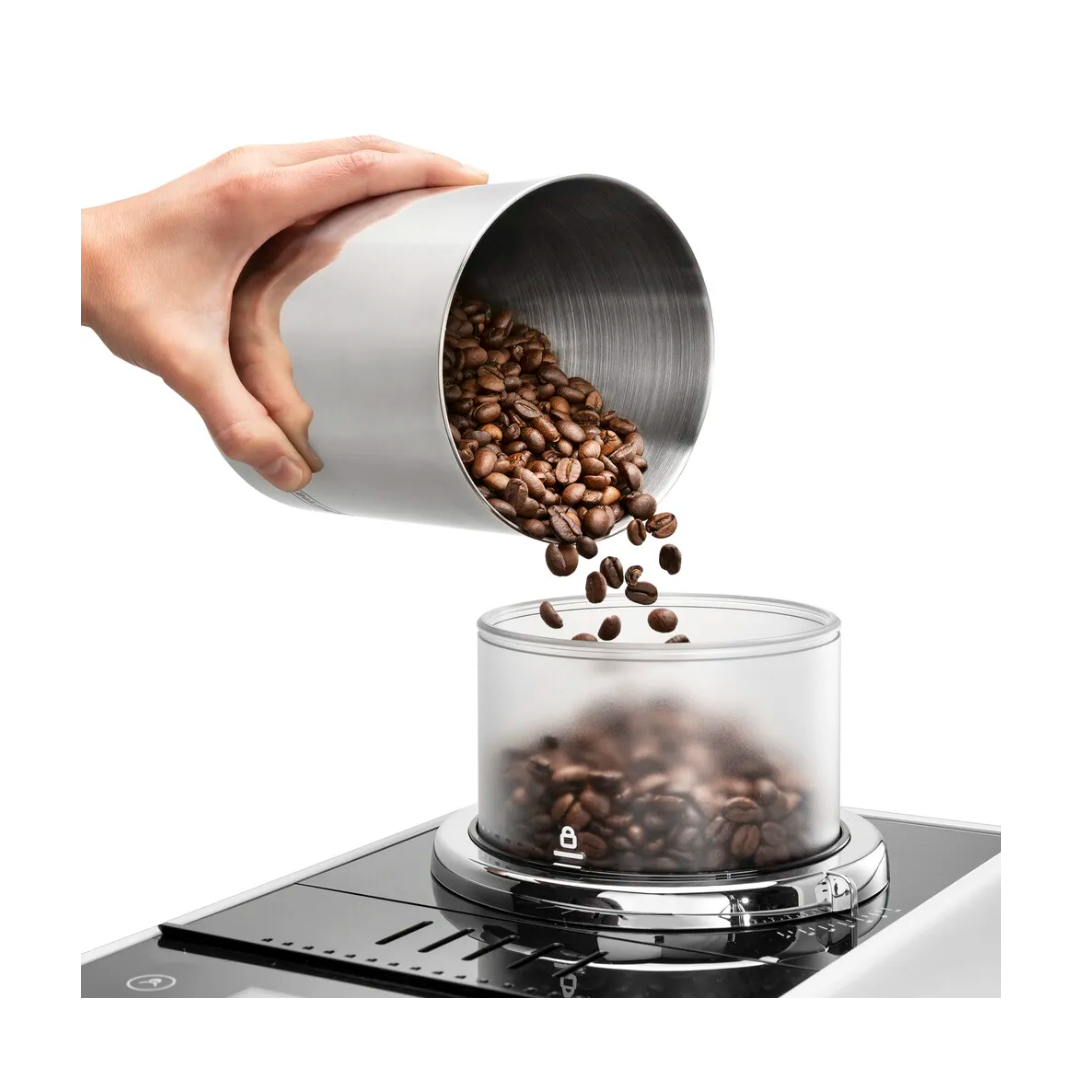 Кофемашина DeLonghi Rivelia EXAM440.55.W (кофе зерновой, молотый/ 1450 Вт/ 1.4 л/ автоматический капучинатор/ 13 напитков)-0