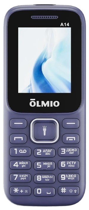 Телефон мобильный Olmio A14, синий-0