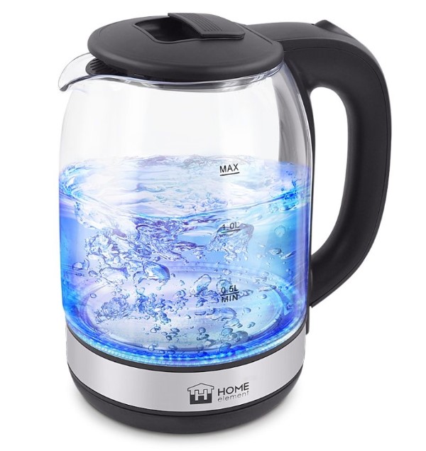 Чайник Home Element HE-KT2300 (1800Вт / 2,0л / стекло/ черный)-0