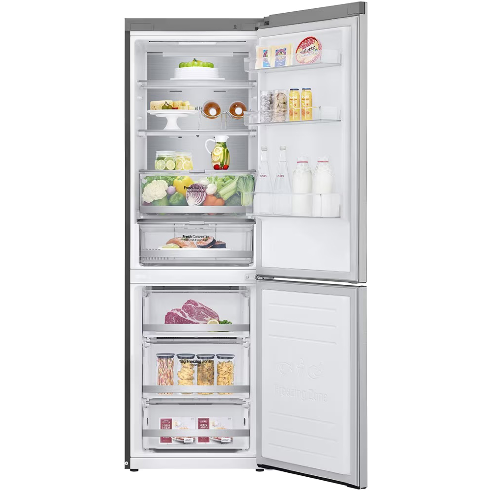 Холодильник LG GBB71NSUGN (Объем - 341 л / Высота - 186см / A+ / Серебристый / NoFrost / Smart Inverter™ / LG SmartThinQ™ / Wi-Fi)