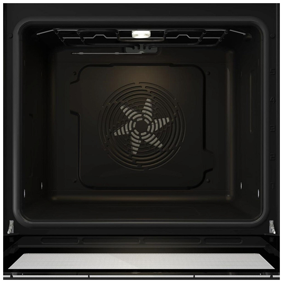 Духовой шкаф Gorenje BO6725E02BG (Essential / 77 л / до 300 °C / Чёрный, стекло / AquaClean / PerfectGrill / съемные направляющие / А)