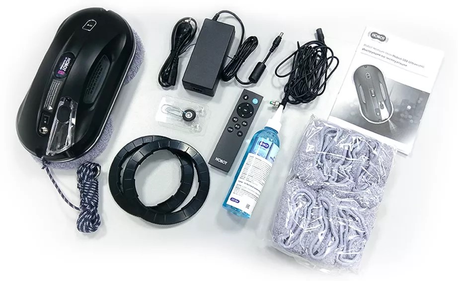 Робот-мойщик окон Hobot 388 Ultrasonic (уборка - влажная, сухая / блок питания / распылитель жидкости)