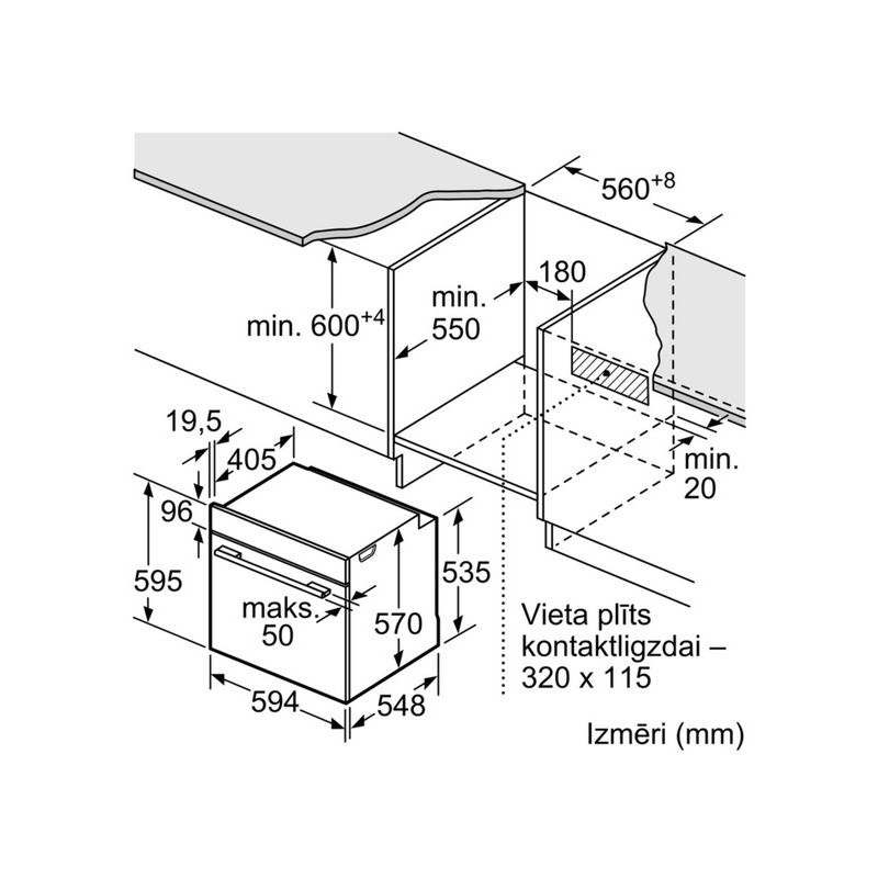 Духовой шкаф Bosch HBA530BW0S (Serie2 / 71 л / до 275 °C / Белое стекло / Гриль / съемные направляющие / EcoClean (задняя стенка) / A)-0