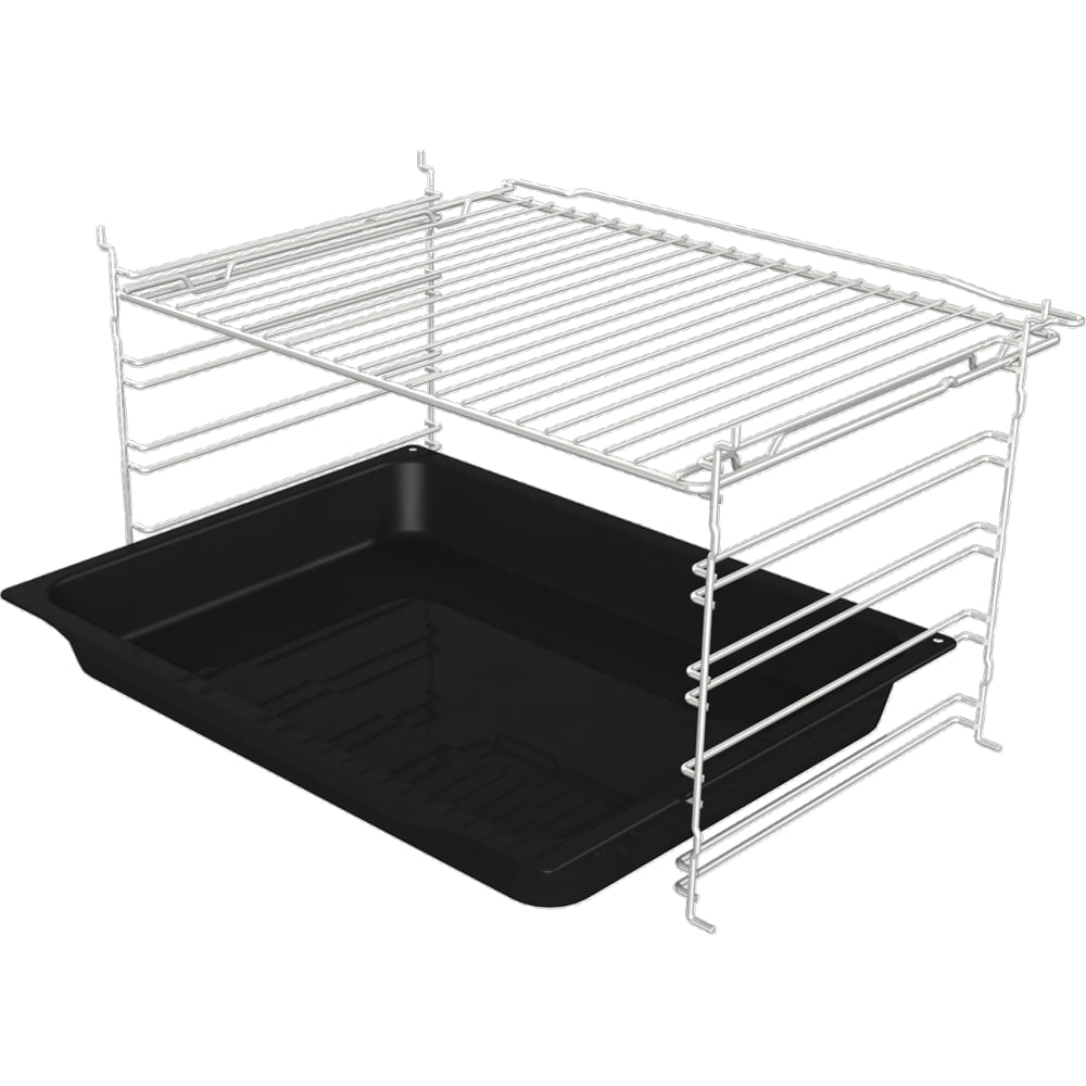 Духовой шкаф Gorenje BO6725E02BG (Essential / 77 л / до 300 °C / Чёрный, стекло / AquaClean / PerfectGrill / съемные направляющие / А)