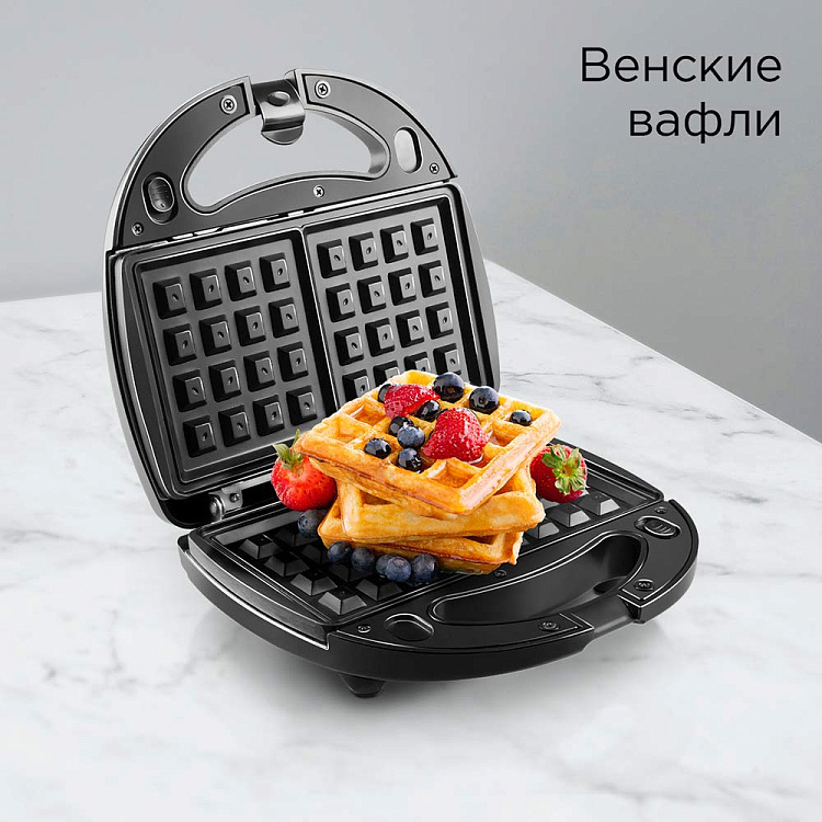 Мультипекарь Redmond RMB-611 (700 Вт / гриль, сэндвичи, венские вафли / антипригарное покрытие / копус - пластик)