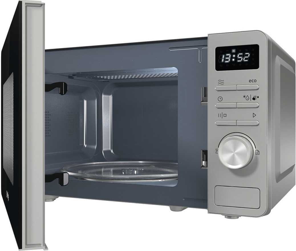 Микроволновая печь Gorenje MO20A3X (Advanced / 20 л, 800 Вт, переключатели кнопки, серебристый/черный)