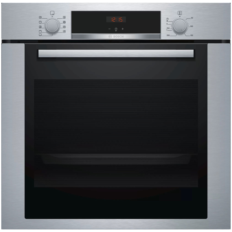 Духовой шкаф Bosch HBA334YS0 (Serie4 / 71 л / до 275 °C / Нерж. сталь / Гриль / Телескоп. напр. (x1) / EcoClean Direct (задняя стенка) / A)