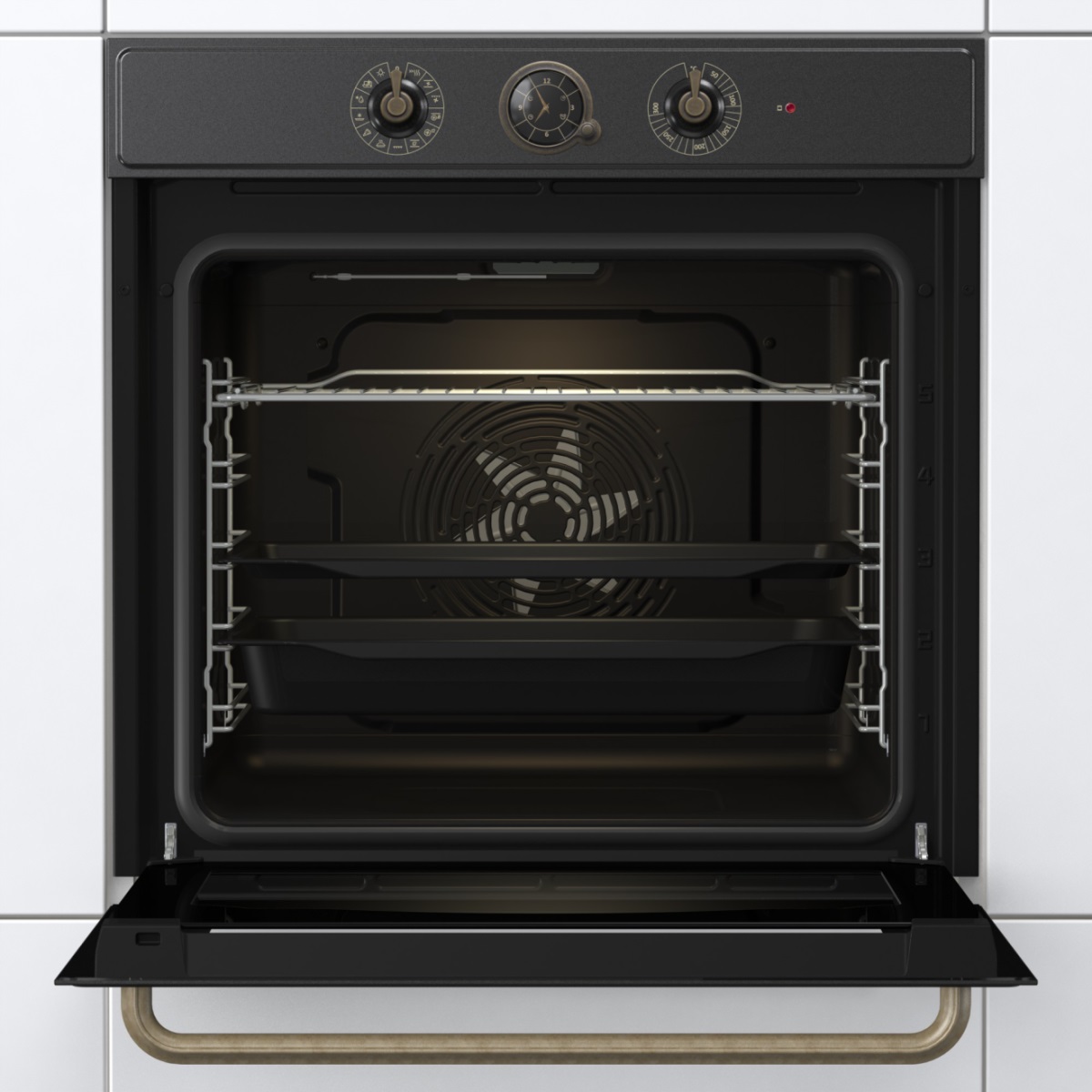 Духовой шкаф Gorenje BOS67371CLB (Classic / Черный матовый / SilverMatte / GentleBake / AirFry / AquaClean / CompactDoor)